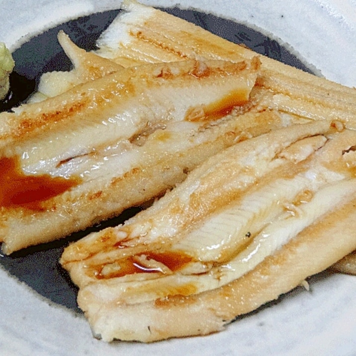 寿司屋の気分で♪　「焼き穴子ワサビ醤油」